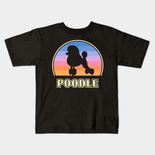 Poodle Vintage Sunset Dog Kids T-Shirt